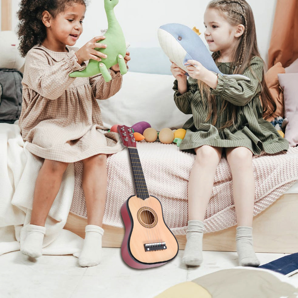 Musical Instrument For Beginners - Violão Acústico Infantil de 21 Polegadas,