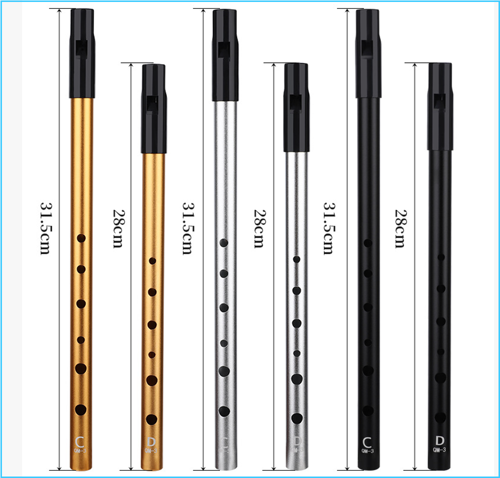 Tin Whistle Flute - Flauta Irlandesa Autêntica em C/D, Flauta