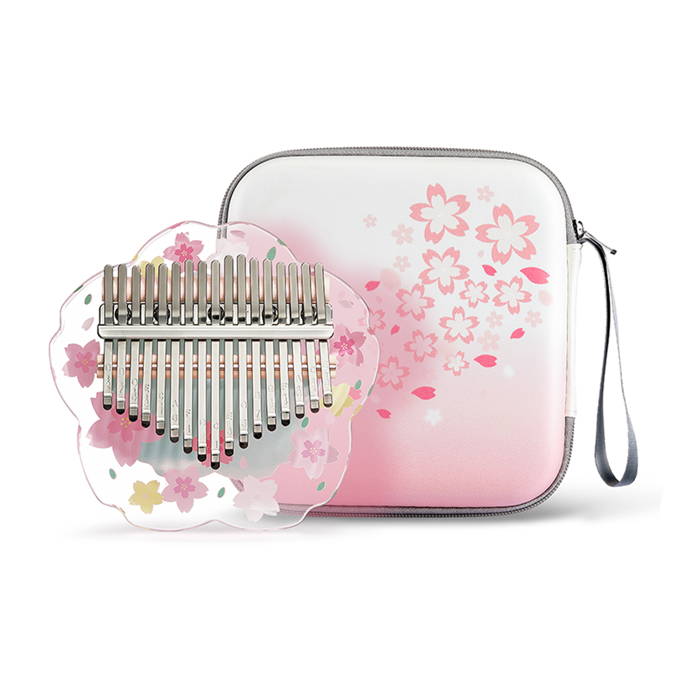 A Musical Instrument With Keys - Hluru-Kalimba transparente com estojo e painel,