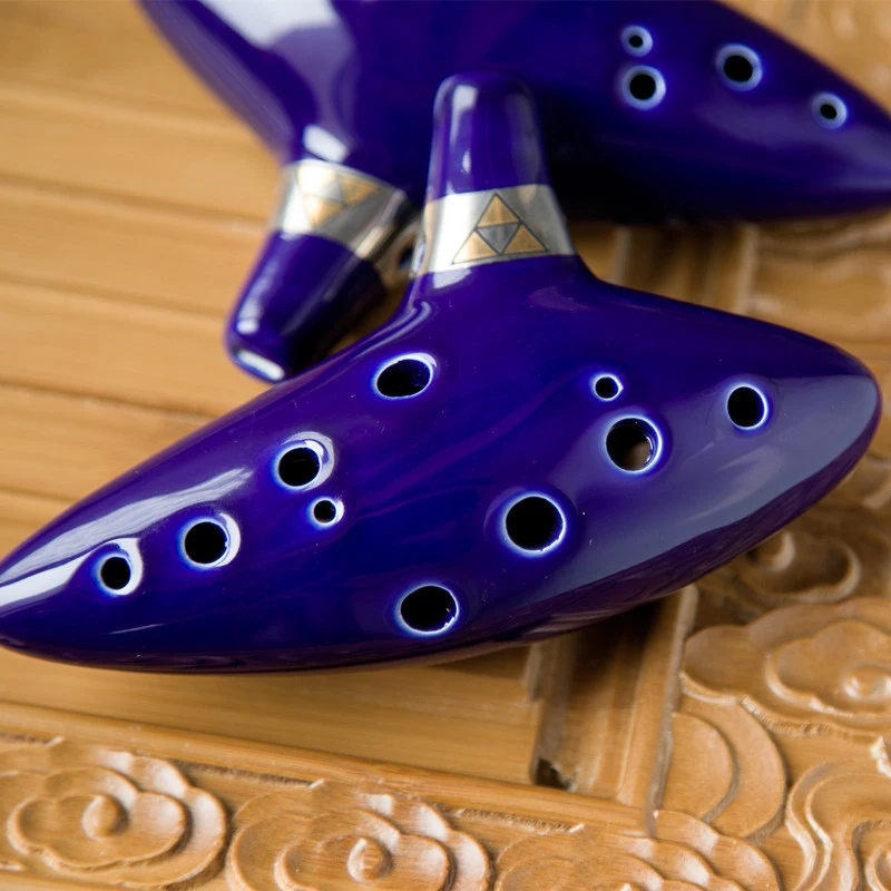 Musical Instrument Zelda - Ocarina cerâmica lenda de 12 buracos