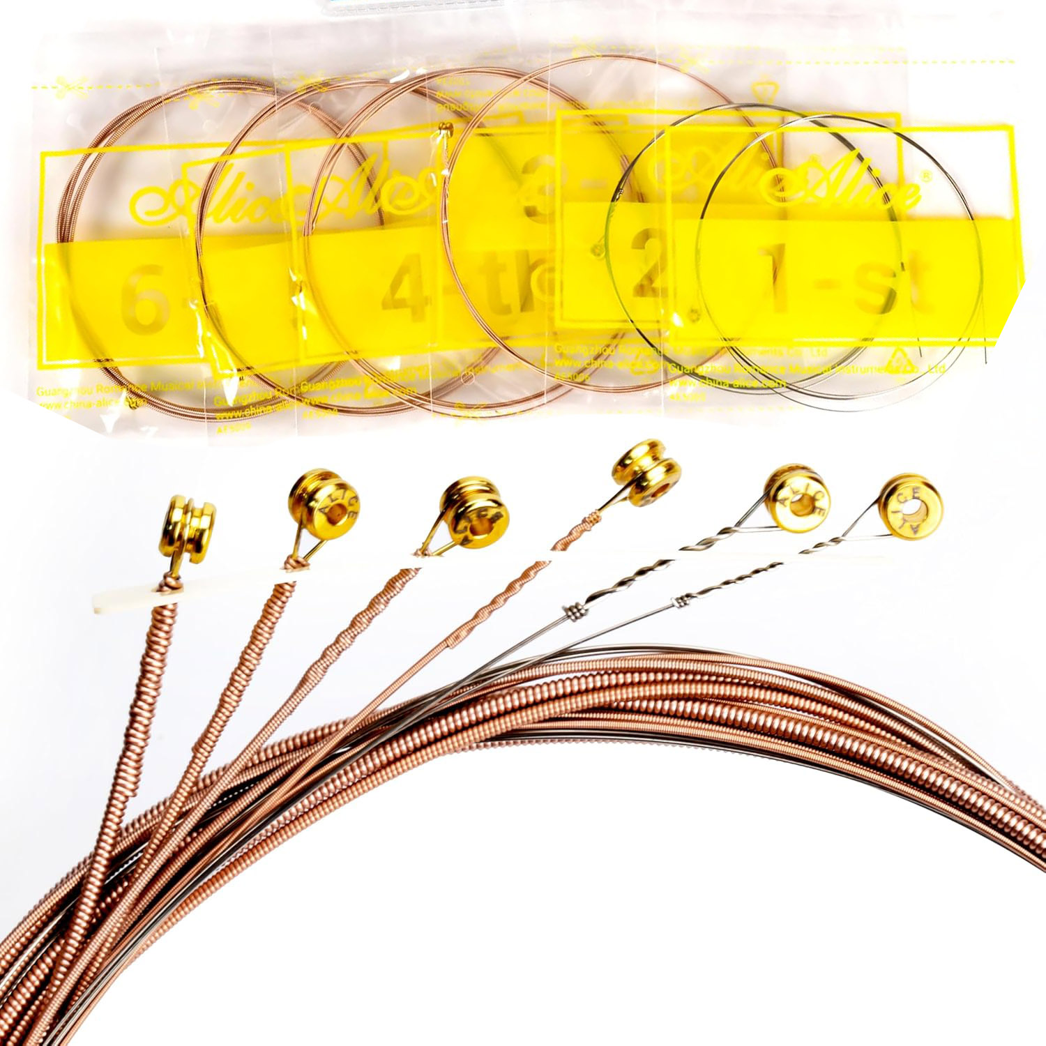 Musical Instrument With Strings - Conjunto de 2/6 Cordas de Guitarra