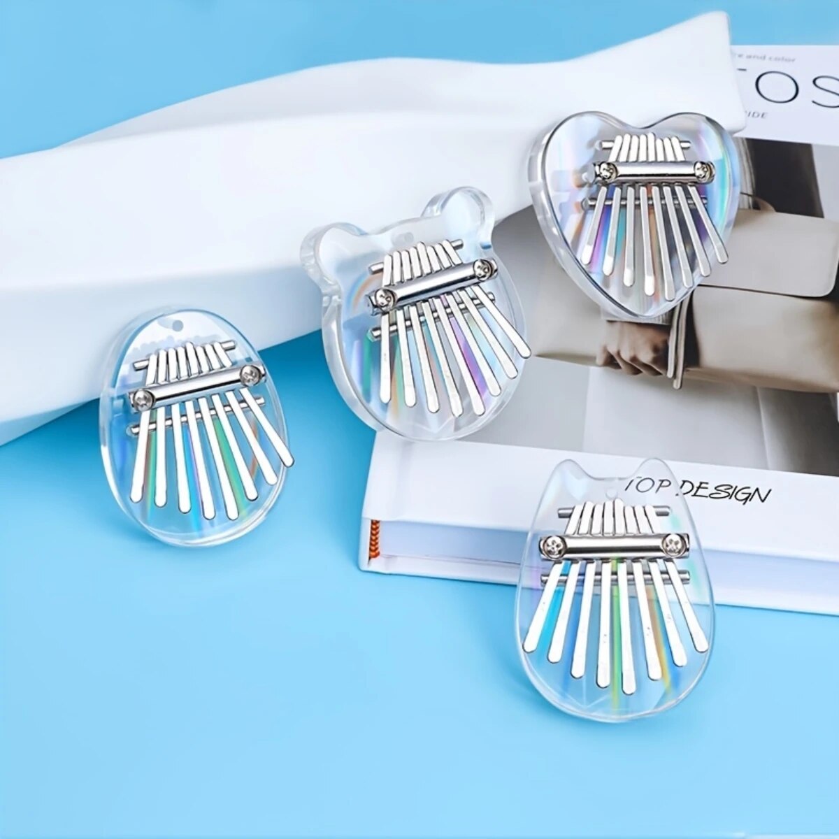 A Musical Instrument With Keys - Miwayer 8 teclas mini kalimba arco-íris