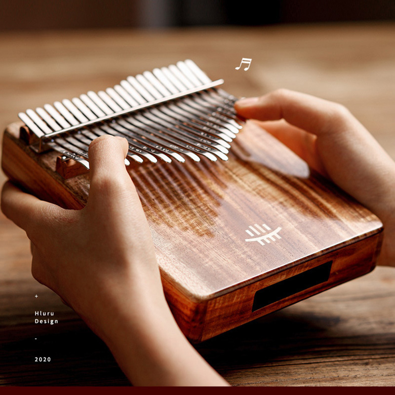 Musical Instrument For Beginners - Hluru-Piano completo de madeira maciça Kalimba