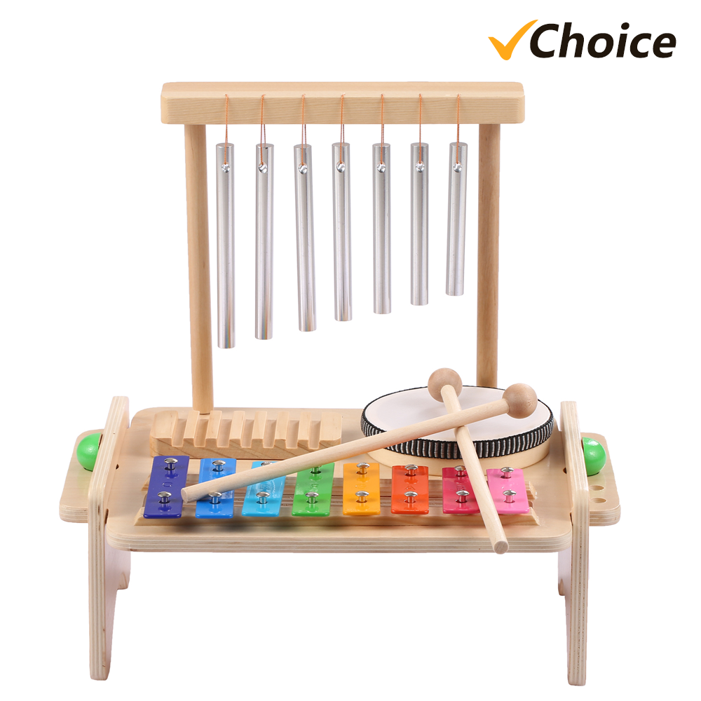 Musical Instrument Chimes - Conjunto de bateria xilofone para crianças,