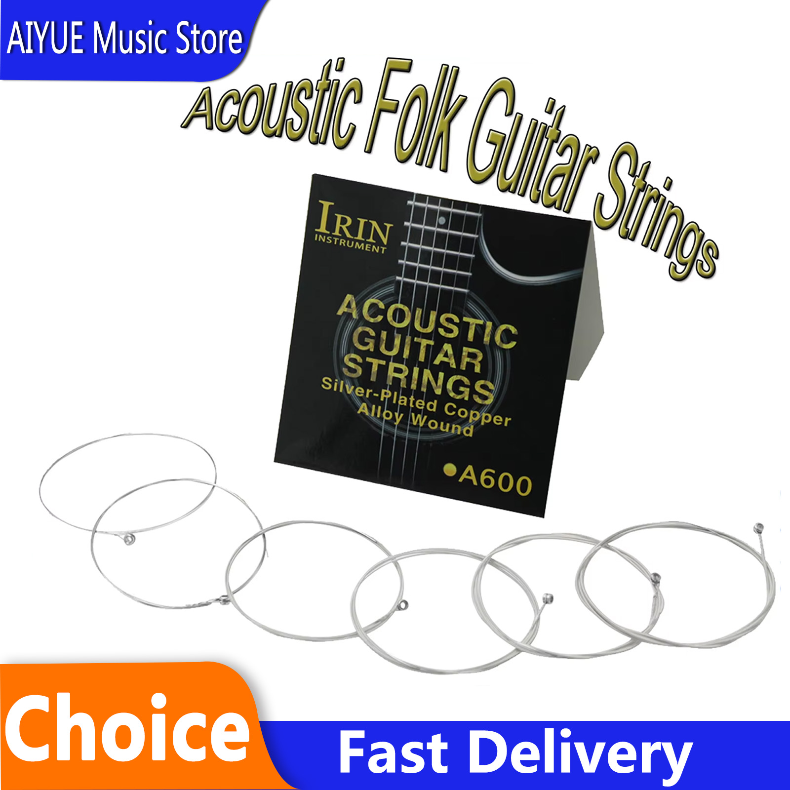 Musical Instrument With Strings - Cordas de Guitarra Acústica IRIN A600,