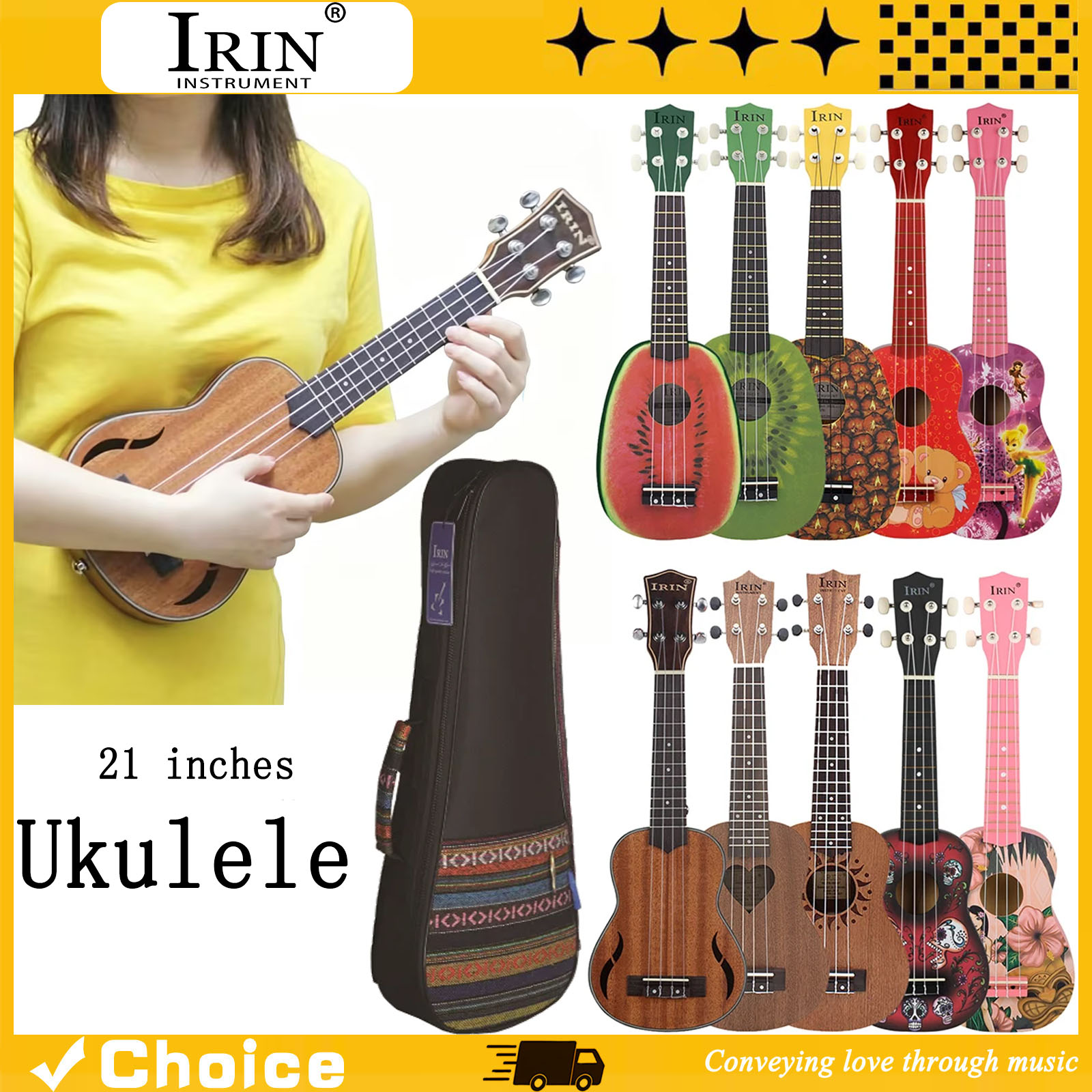 Musical Instrument Project - Ukulele Soprano de 21 Polegadas, Guitarra