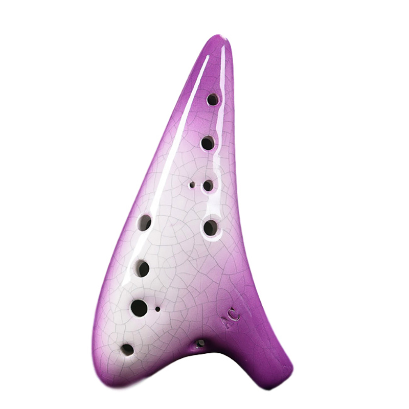 Musical Instrument Zelda - Cerâmica roxa ocarina 12 buracos alto