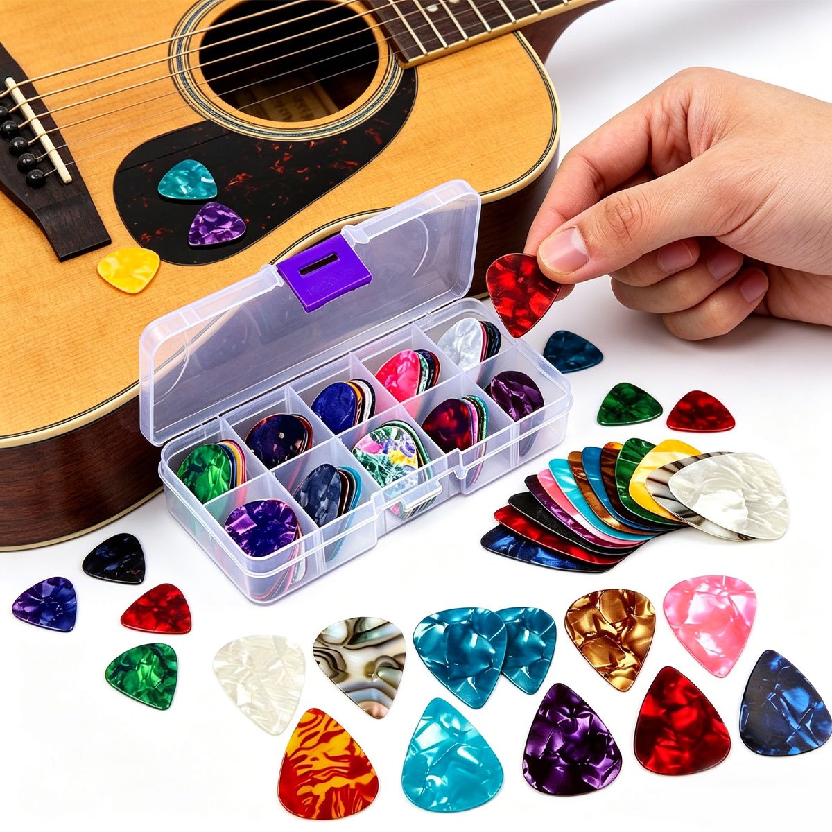 40 peças de palhetas de guitar - Musical Instrument Poster avaliação e preço