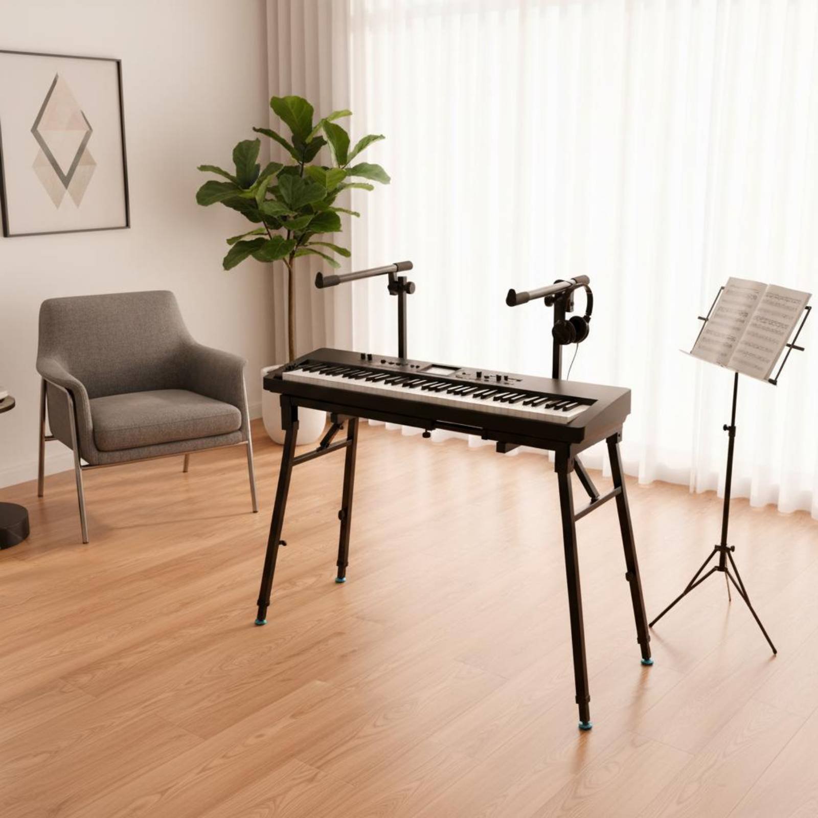 Suporte de Teclado Dobrável Po - Musical Instrument Of Keyboard avaliação e preço