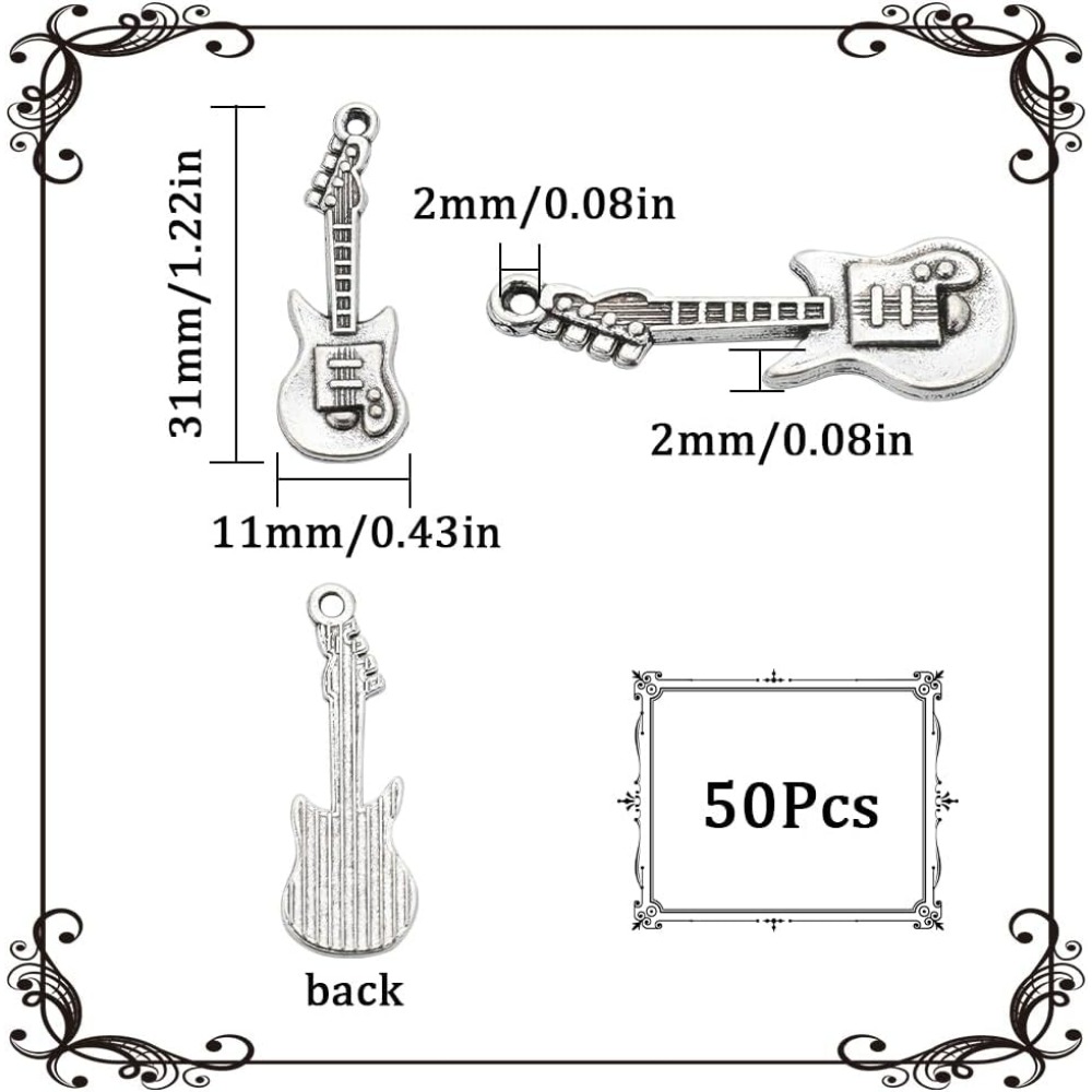 1 caixa 50 pçs encantos de gui - Musical Instrument Kit avaliação e preço