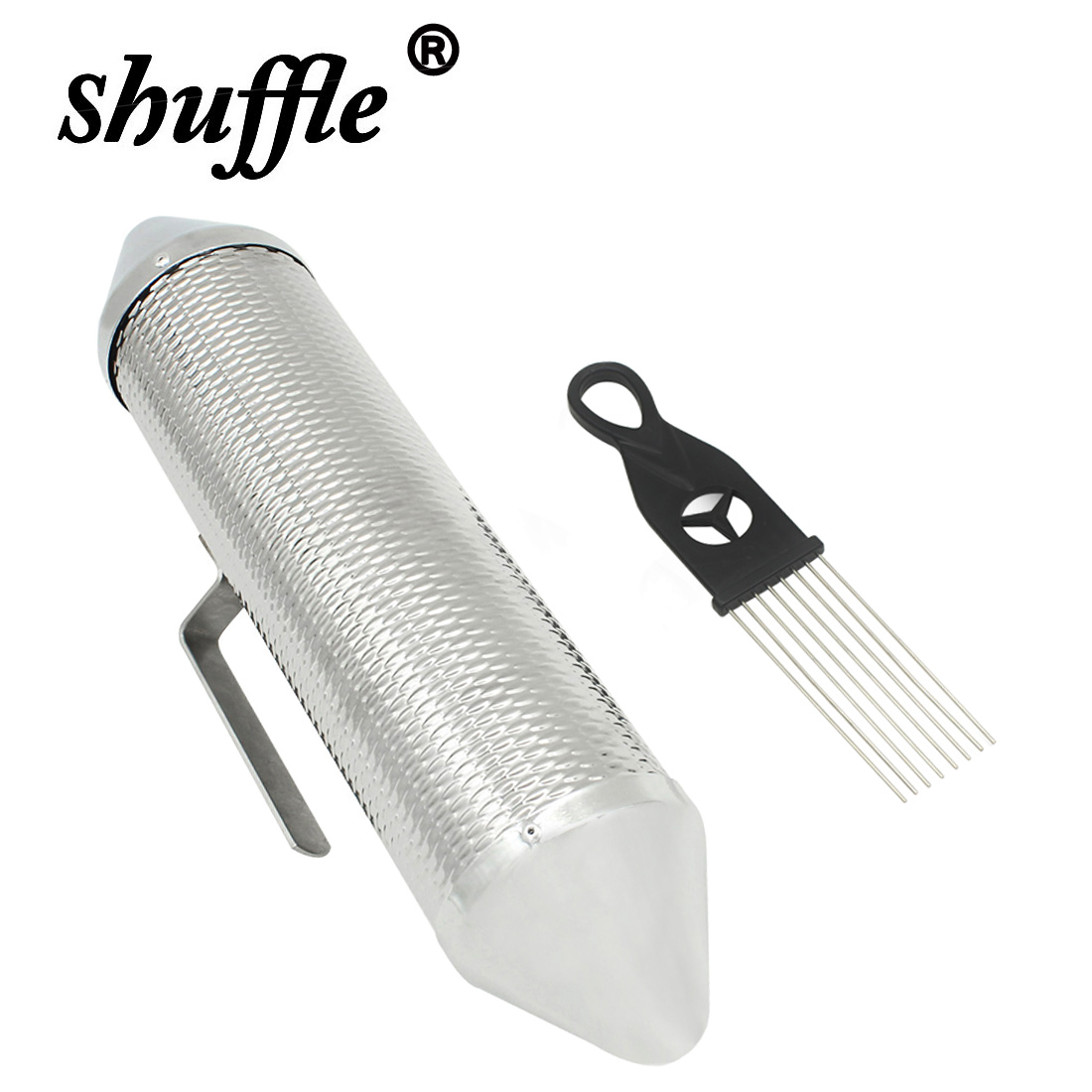 Silver Metal Scraper Barrel wi - Guiro Scraper Instrument avaliação e preço