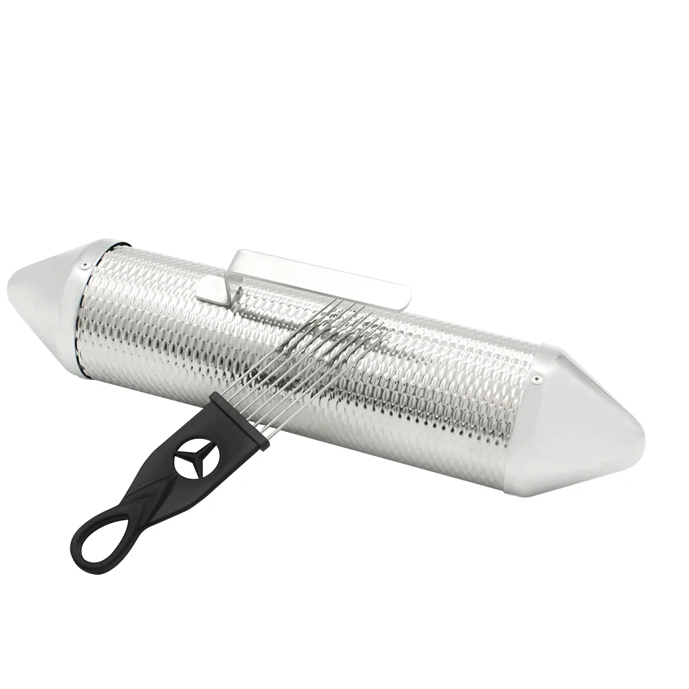 Silver Metal Scraper Barrel wi - Guiro Scraper Instrument avaliação e preço