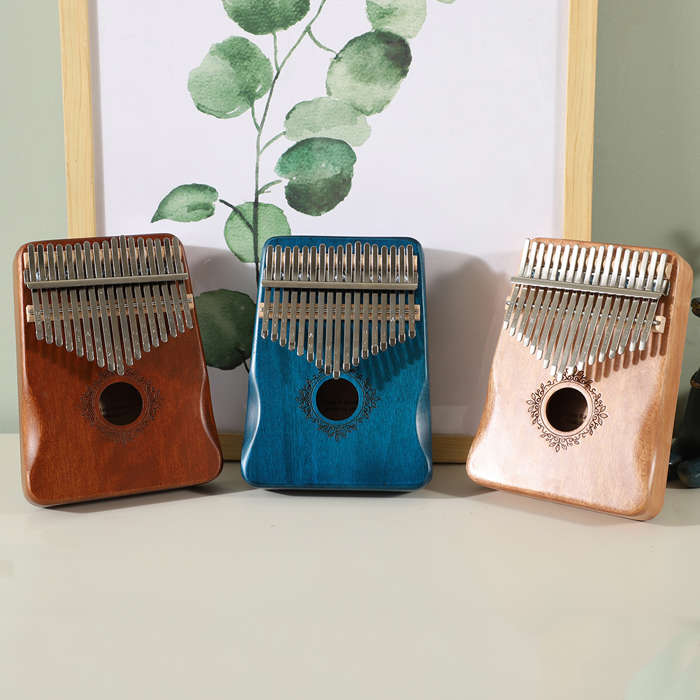 Mini Kalimba de Madeira 8/17 T - Musical Instrument For Beginners avaliação e preço