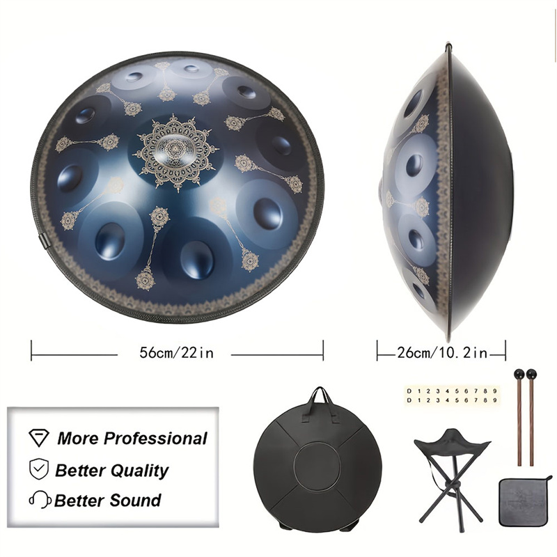 Tambor Handpan de 10 Notas, 22 - Musical Instrument For Beginners avaliação e preço