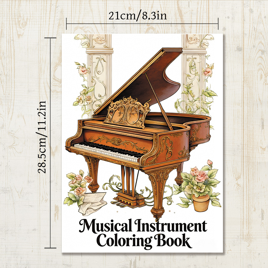 Livro de Colorir para Adultos  - Musical Instrument Coloring Pages avaliação e preço