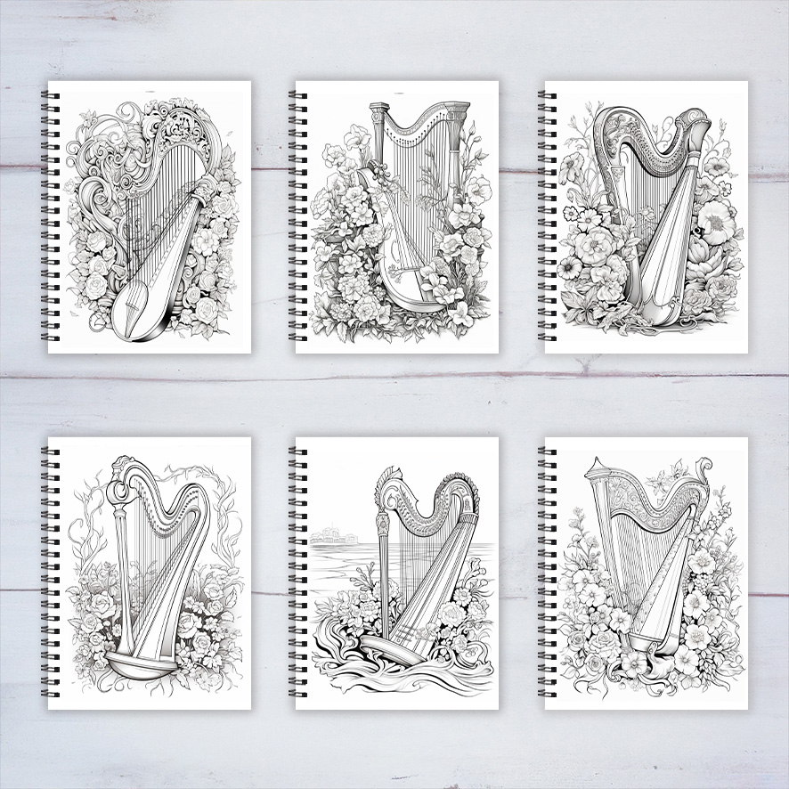 Livro de Colorir para Adultos  - Musical Instrument Coloring Pages avaliação e preço