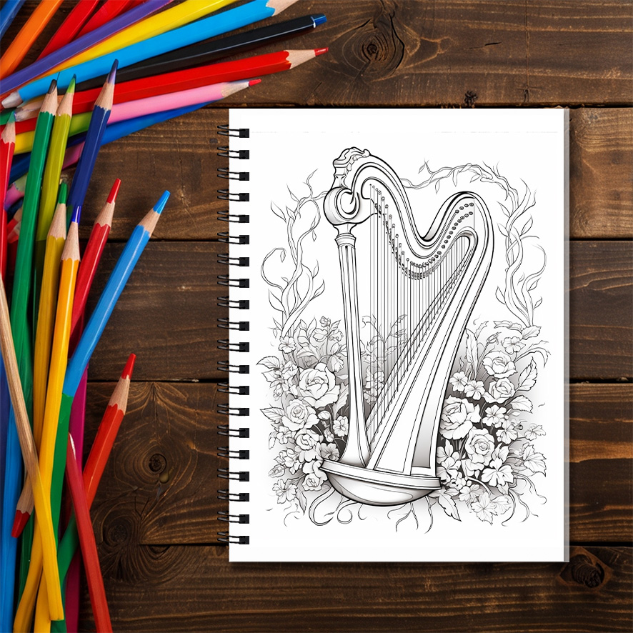 Livro de Colorir para Adultos  - Musical Instrument Coloring Pages avaliação e preço