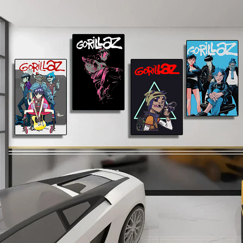 Personagens virtuais rock band - Musical Instrument Poster avaliação e preço