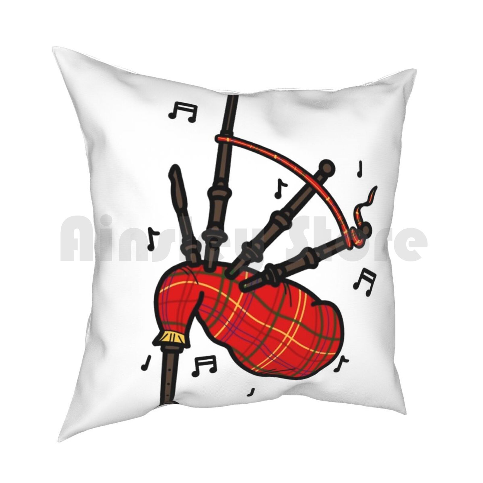 Bagpipes fronha impressa casa  - Musical Instrument Of Scotland avaliação e preço