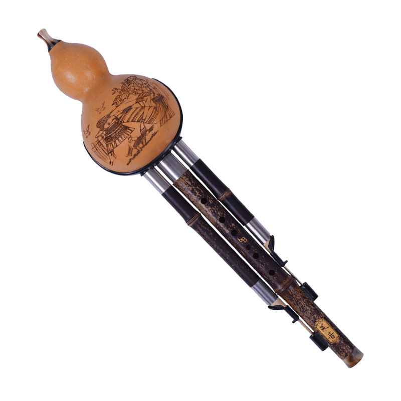 Flauta de Bambu Hulusi de Três - Tin Whistle Flute avaliação e preço