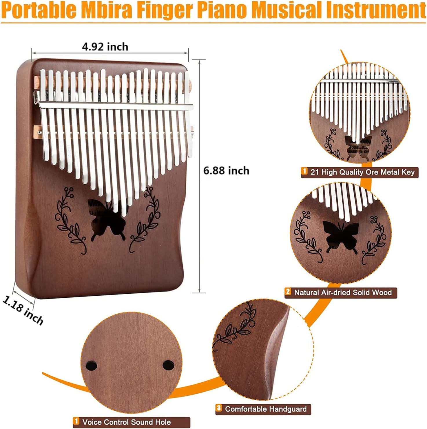 Kalimba Piano de Polegar com 2 - A Musical Instrument With Keys avaliação e preço